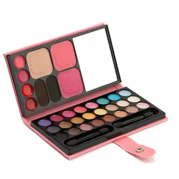 

33Colors Eye Shadow Palette Set Blush Lipstick Pressed Powder Eyebrow Powder Earthy Tone Series Pearlescent Nude Makeup