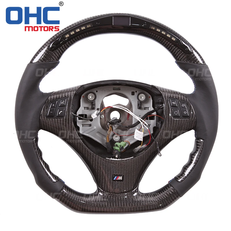 Светодиодный дисплей, рулевое колесо, совместимый с BMW E90 3 серии, светодиодный Руль+ углеродное волокно