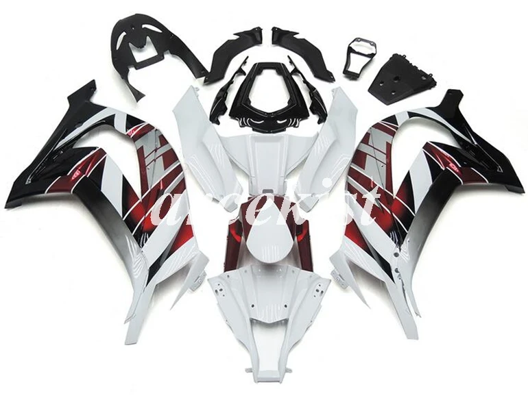 ABS полный обтекатель комплект подходит для kawasaki Ninja ZX-10R ZX10R 2011 2012 2013 Кузов Набор 11 12 13 14 15 черный матовый - Цвет: Red wine white