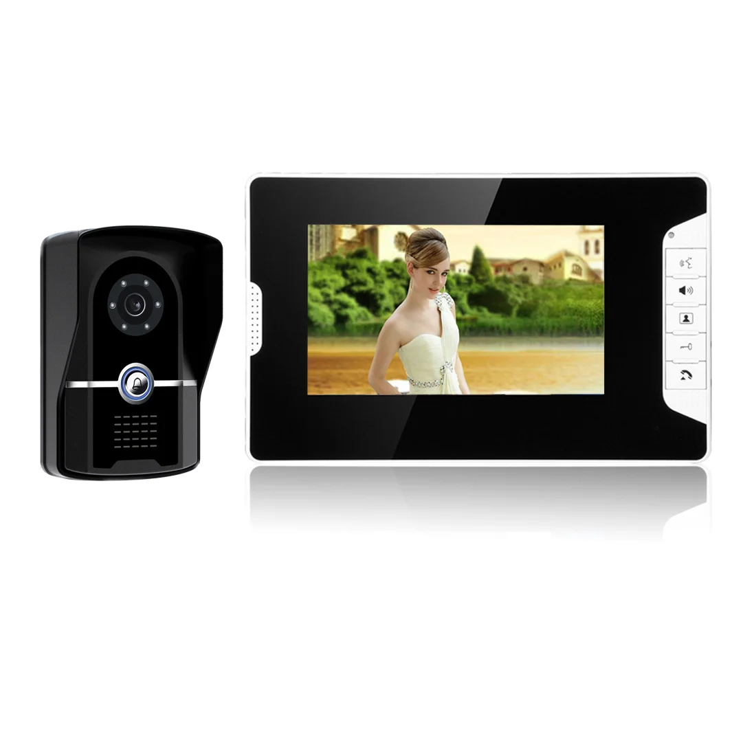 7 inch Video Door Phone Doorbell Intercom System IP55 level waterproof camera