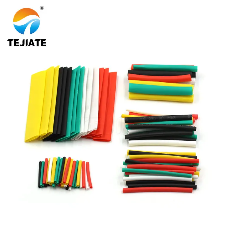 164pcs Set Polyolefin Shrinking Assorted Heat Shrink Tube Wire Cable Insulated Sleeving Tubing Set CLH@8