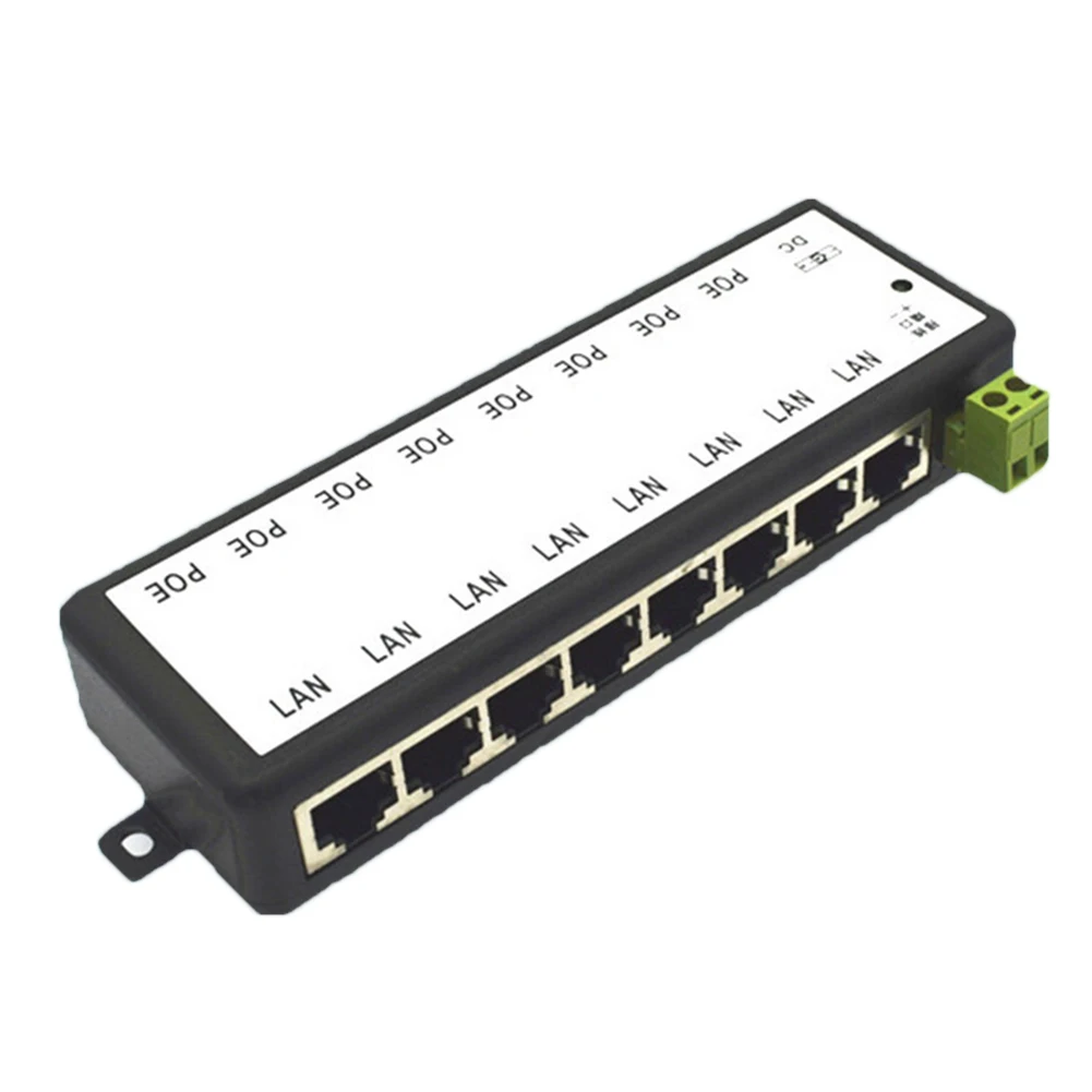 

8 Ports POE Injector Splitter for CCTV Networks Camera Power Over Ethernet Hi 888