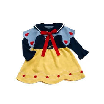 

2020 Baby dress knitted toddler girls princess warm dress long sleeve knitting girls dresses