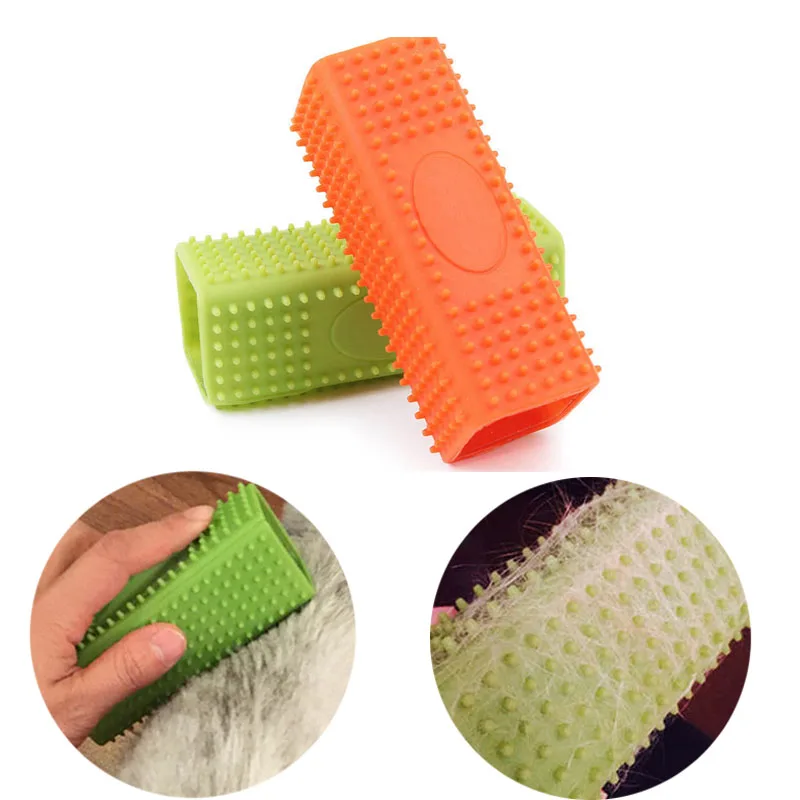 Hollow Rubber Pet Hair Remover Brush Dog Cleaning Massage Brush Fur Remover Brush for Furniture