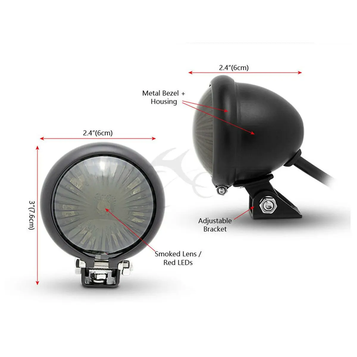 Мотоцикл Дым мини БАТЭ светодиодный фонарь светильник для Harley Dyna Touring Bobber Chopper Мотоцикл