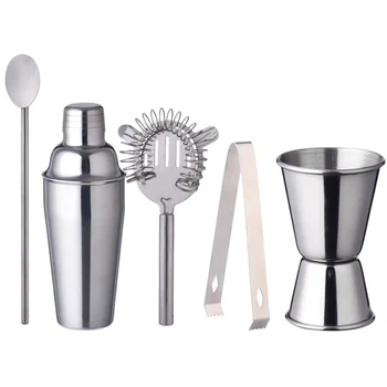 

5pcs/Set Cocktail Shaker Kit 700ML Durable Stainless Steel Skaker Set for Home