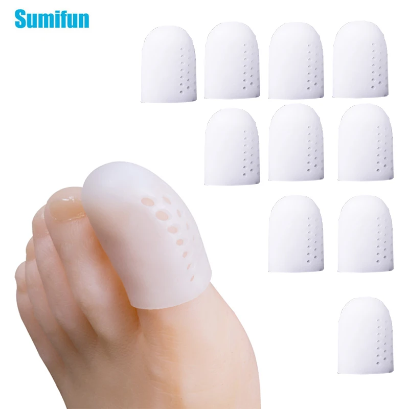 

Sumifun 10pcs Silicone Toe Covers Big Toe Protector Tube With Holes Toe Separators Protect Thumb Corns Calluses Blister Foot Car