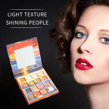 

16 color mixed earth color eyeshadow disc pearl light easy to color waterproof no makeup eye shadow tray