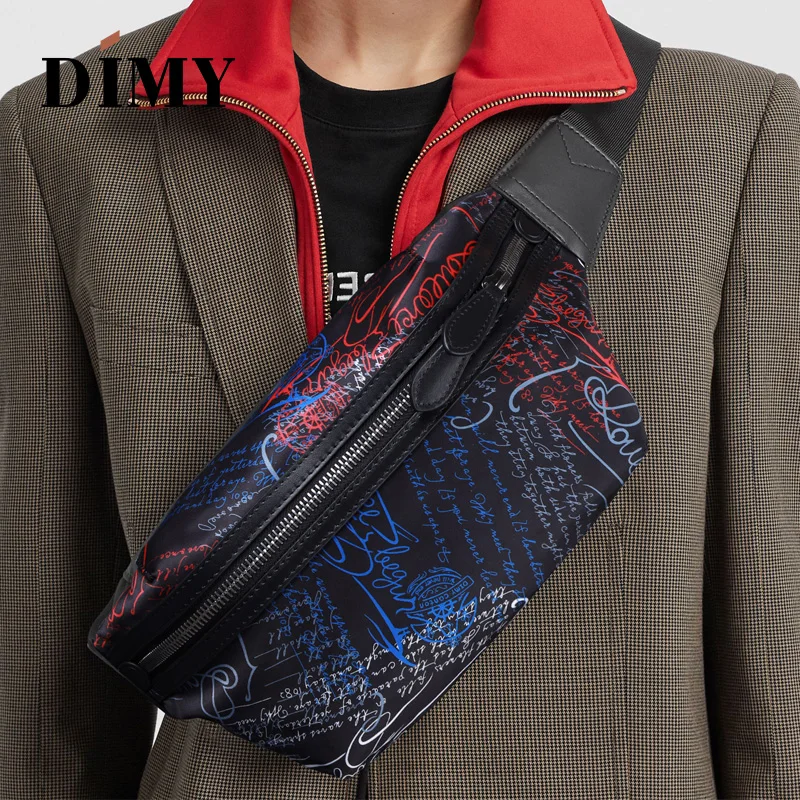 DIMY men's new wave wild canvas multi-function compact light chest bag pocket