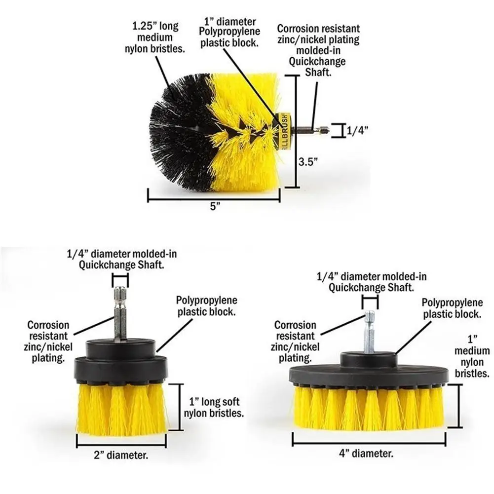 1/3/5 шт электрическая дрель-отвертка электрическая щетка для очистки кисти набор для ковра Стекло туалетная щетка электрическая Мощность щеточка для чистки