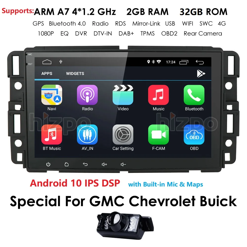 Android 10,0 2G ram 32GB rom четырехъядерный 1024*600 мультимедиа Navi для Chevrolet Silverado GMC Sierra " Автомобильная стерео радио gps система