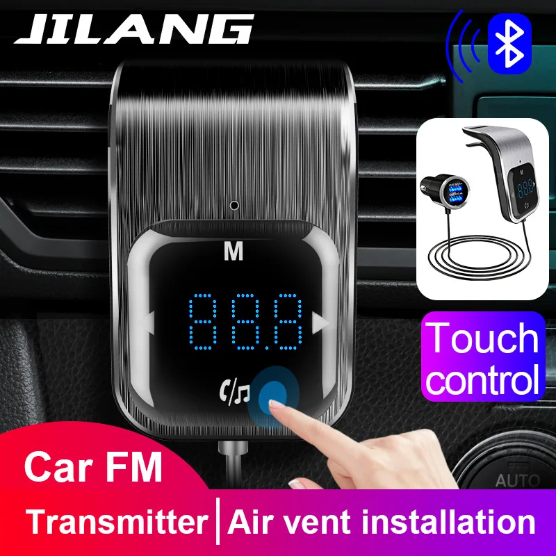 Fm-передатчик Bluetooth Автомобильный MP3-плеер fm-модулятор автомобильный беспроводной радио адаптер с громкой связью двойной USB быстрое зарядное устройство