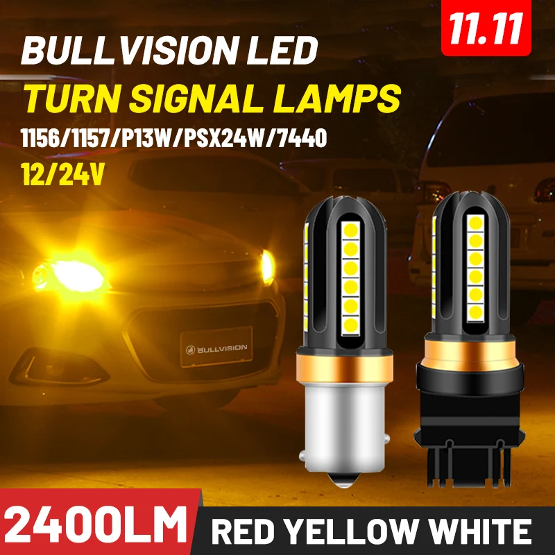 Bullvision H7 H8 H11 светодиодный туман светильник H16 PSX24W HB4 P13W автомобиля сигнальная
