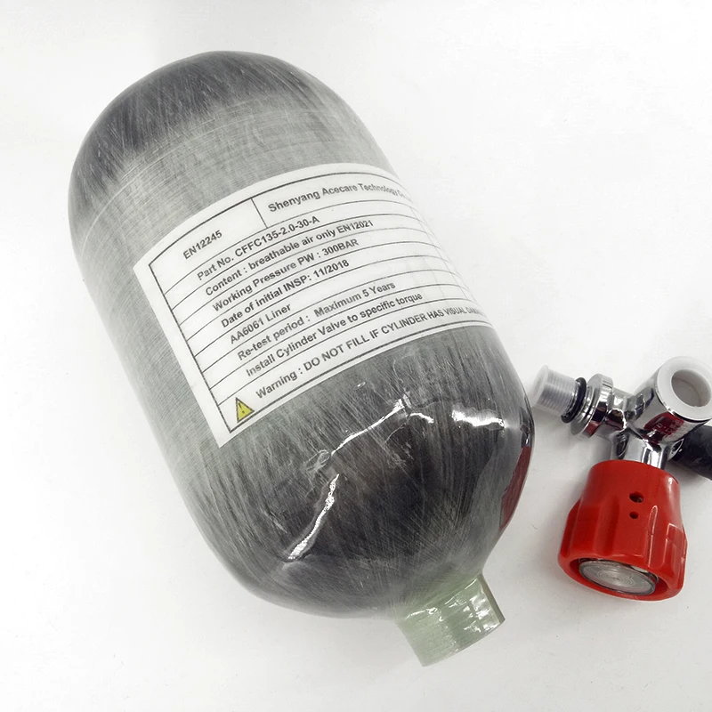 AC52011 воздушная винтовка мини 2L 300 бар Пейнтбольный Танк ВВС Кондор углеродное волокно цилиндр Дайвинг/Pcp воздушный пистолет клапан Pcp цилиндр