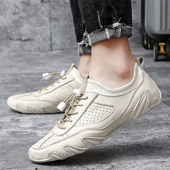 

Genuine Leather Men Shoes outdoor Fashion Men Shoes Glitter Leather hollow out Men Flats Men Moccasins Male Shoes Footwear