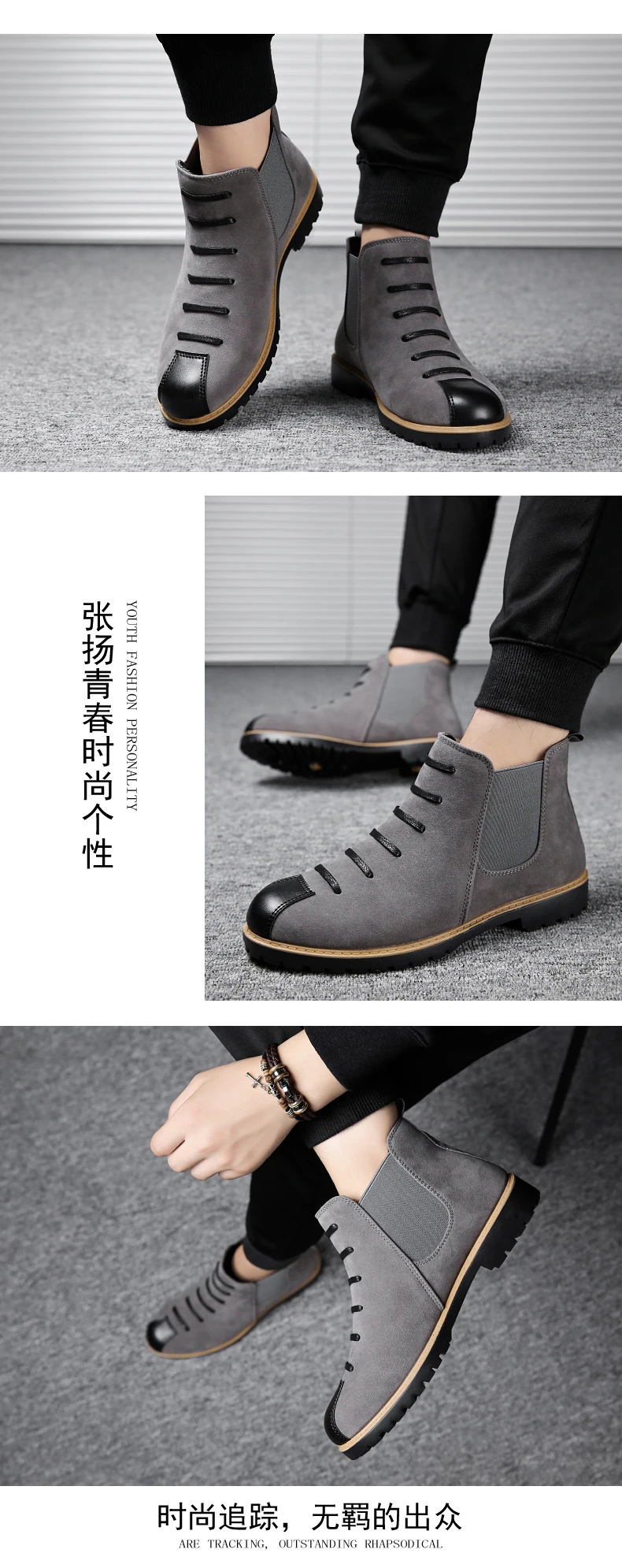Винтажные ботинки martin в британском стиле; мужские модные рабочие ботинки в южнокорейском стиле; сезон осень-зима; теплые кашемировые мужские ботинки