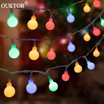 

Christmas 200Leds LED Ball String Lights Indoor LED Fairy Garlands Lights Decoration for Home Holiday Party New Years Lights