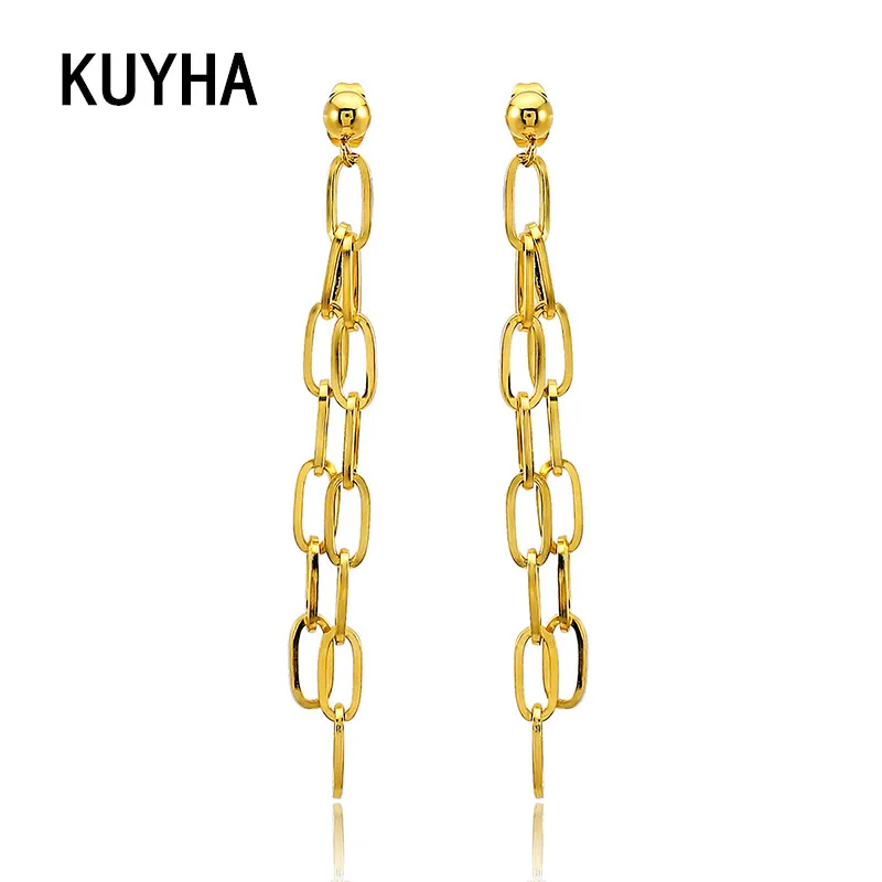 

Серьги-гвоздики женские длинные геометрические в Корейском стиле