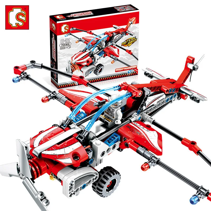 

Baby Semp Mechanical Password Series 701301 Warrior Glider Boy Educational Force Small Particles Building Blocks Plane Toy