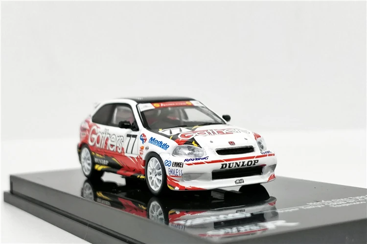 Гудронированное шоссе работает 1: 64 Honda Civic Тип R EK9 Super Taikyu 1998 ST-4 Чемпион#77 литья под давлением модель гоночный автомобиль