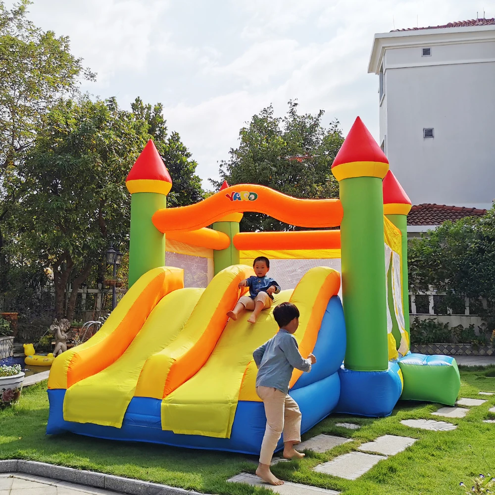 Double Glissiere D Obstacle De Trampoline Gonflable Geant De Grande Taille 6x3 8x3 2 M Chateau Gonflable Cadeau De Noel Aliexpress