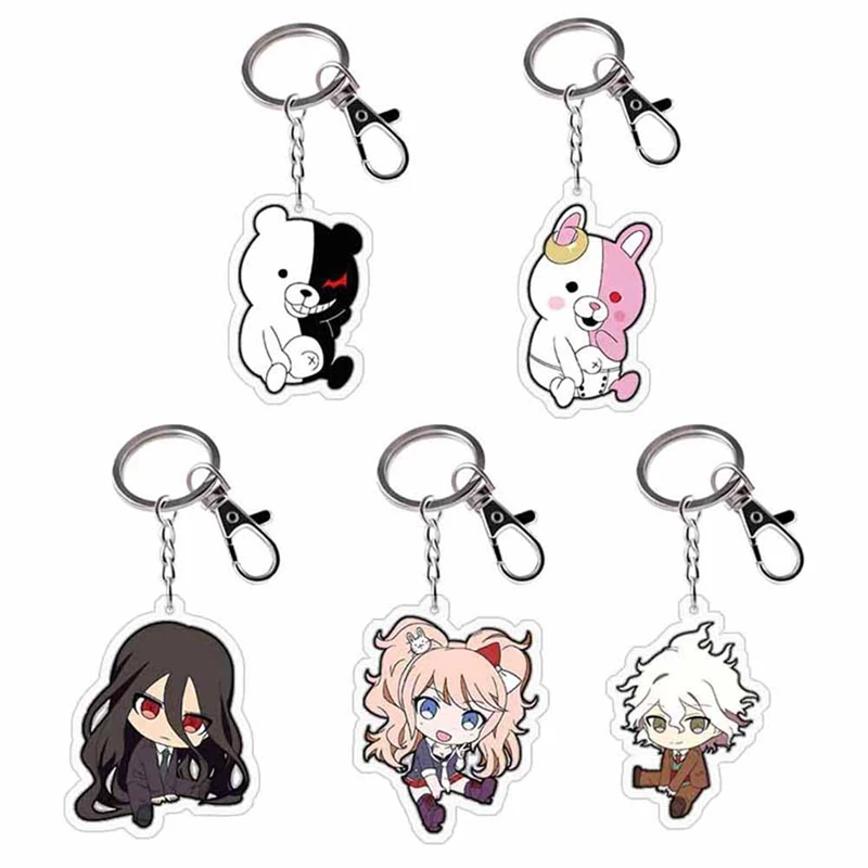 

Anime Danganronpa Dangan Ronpa Komaeda Nagito Acrylic Figure keychain Keyring Decoration Collection Model Toy Cosplay