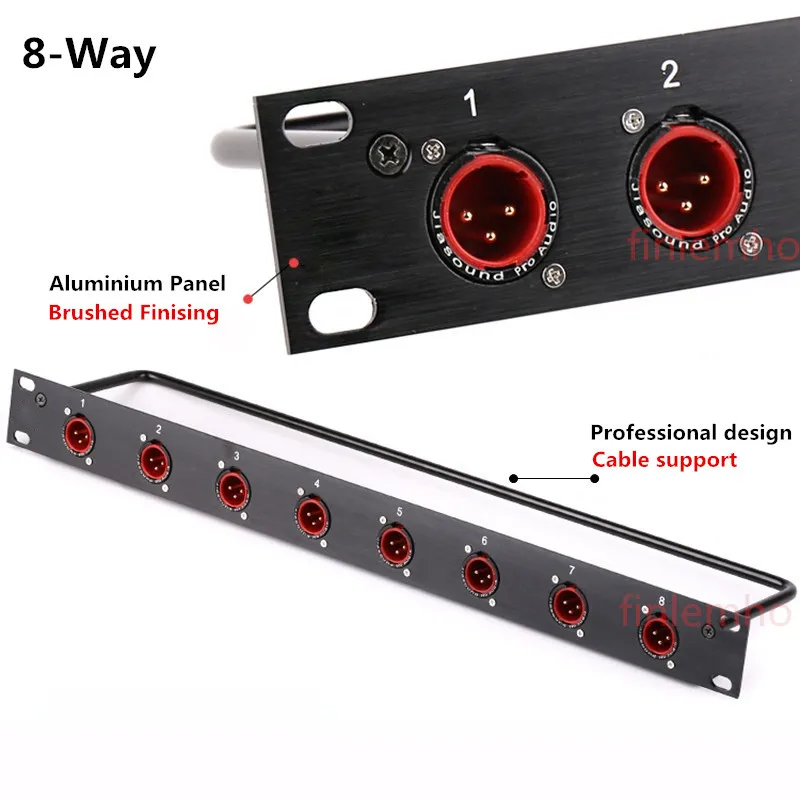 Placa de Suporte para Câmera Cabo de Áudio Macho Conexão 1u Alto-falante Profissional Mixer dj 8 12 16 Way Xlr - Image 5