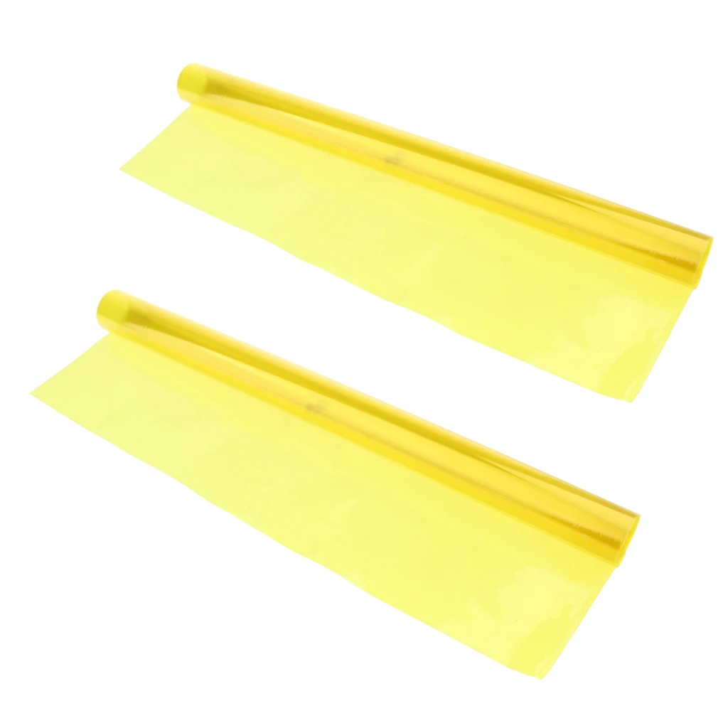 2Pcs 40×50cm Transparent Yellow Colour Filter Gel Sheet Fluorescent Party Light