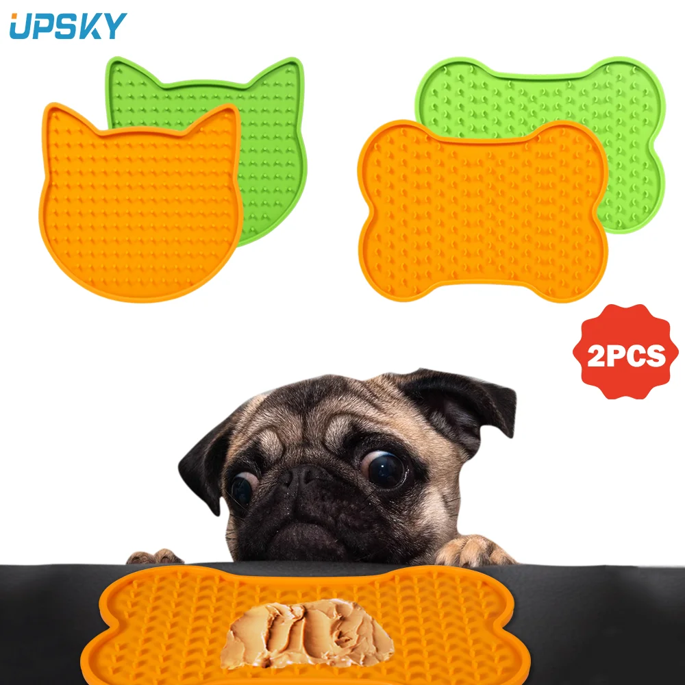 

UPSKY Cute Dog Feeder Lick Mat Slow Down Eating Feeder Silicone Mat Anti-Skid Prevent Obesity For Cat Dog Training Pet Supplies