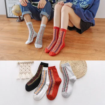 

Hot Autumn Winter Boxed Trendy Cotton Socks For Men And Women Street trend Personality Breathable Sweat-Absorbing Mid-Tube Socks