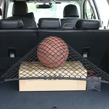 

Car Trunk Net Holder Cargo Luggage Storage Organizer Net Mesh With 4 Hooks And 4 Screws And 4 Hook Adapters For Van Pickup