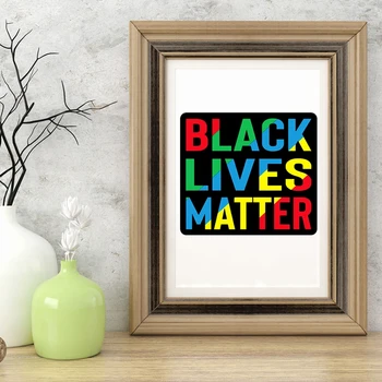 

4pcs New Product Creative Promotion Black Lives Matter Logo Sticker Hot Sale Flag Clothing Paper Universal Sticker