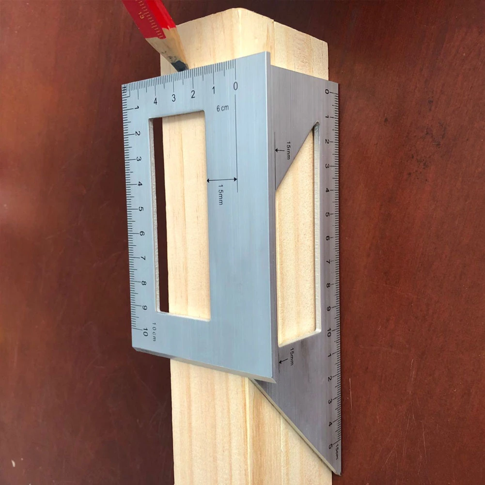 Деревообрабатывающий Scribe Mark Line Gauge Т-образная линейка квадратный макет Miter 90