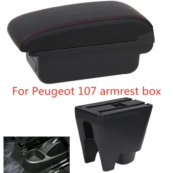 

For Peugeot 107 Armrest Box Central Store Content Box Armsteun Cup Holder Ashtray Interior Car-styling Accessories