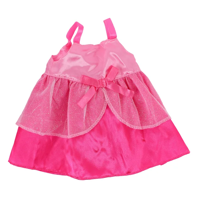 Doll Clothes Pink Skirt Flamingo Bkini,Bunny Hairpin,Shoes For 18Inch American Toy&43cm Born Baby Doll Accessories Birthday Gift B1086