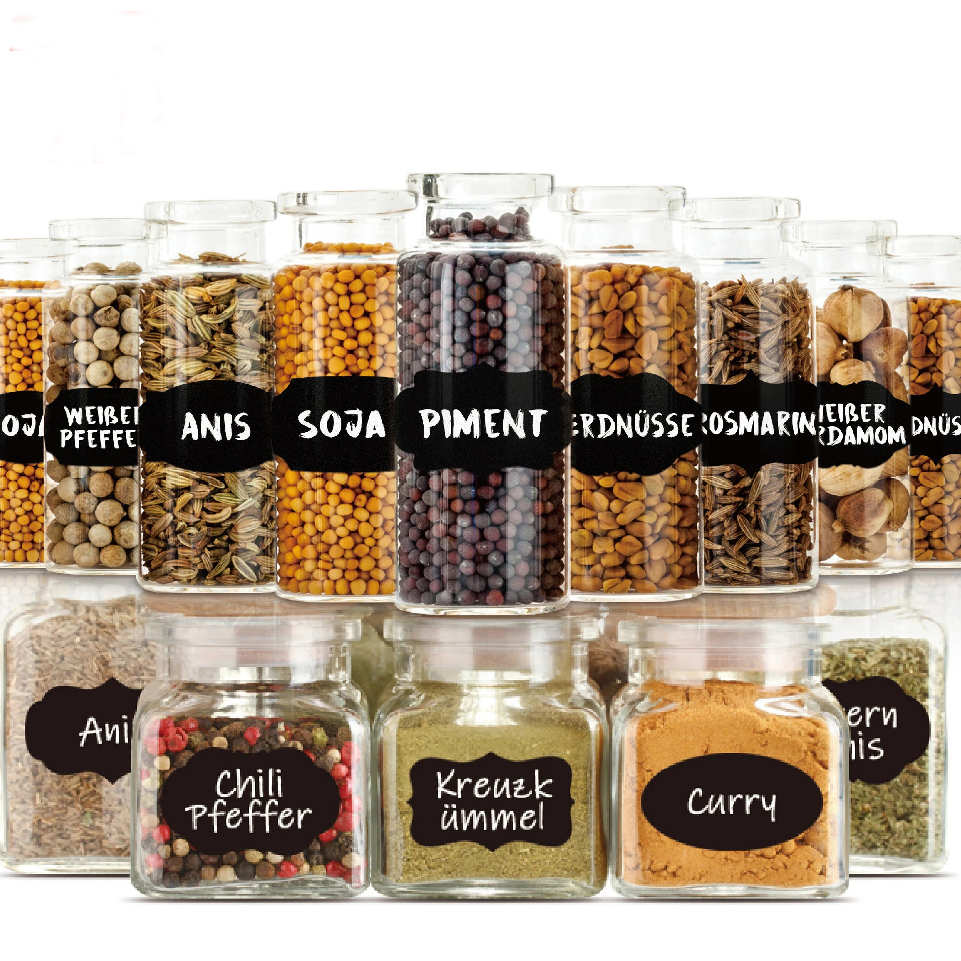 100Pcs Etichette Per Lavagna Adesivi Lavagna Adesivi Per Etichette Per Spezie Da Cucina Vasetti Per La Casa Etichette Per Bottiglie