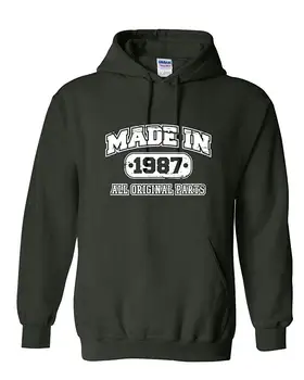 

31st Birthday Hoodie Made in 1987 Sweatshirt Mens Funny Hoodie 4XL Forest Men Women Hoodie Sweatshirt