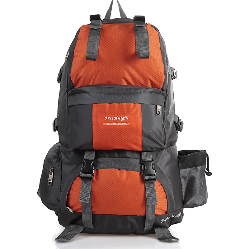 Orange 50л, рюкзаки для альпинизма, альпинизма, пешего туризма, водонепроницаемые Рюкзаки для кемпинга, спортивные большие дорожные сумки для мужчин и женщин - Цвет: Orange