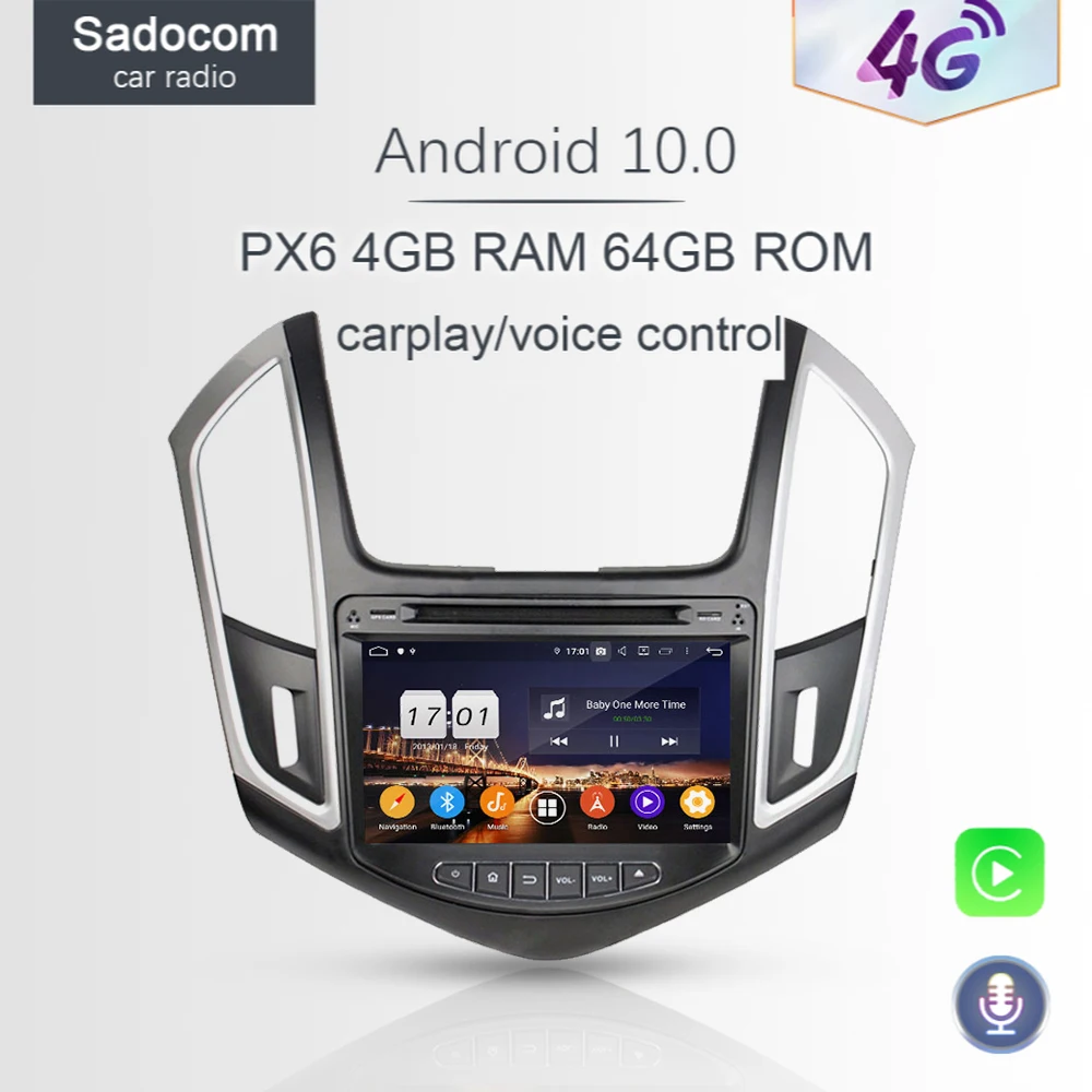 Автомобильный DVD плеер 720P PX6 2 din Android 10 0 4 Гб ОЗУ 8 ядер автомобильный радиоприемник