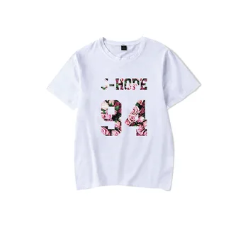 

Kpop J-HOPE White T-shirt Kpop Fashion Bangtan Tee Short Sleeve Summer Black T-shirt new arrivals Kpop bangtan boys J-HOPE