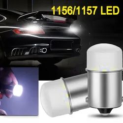 Ampoule LED de signalisation de voiture P21W, P21, pour feu de jour, 1156, 1157, BA15S, BAY15D, R5W, R10W, DRL, 12 V, 5 W, Auto, en couleur blanc, jaune e rouge 