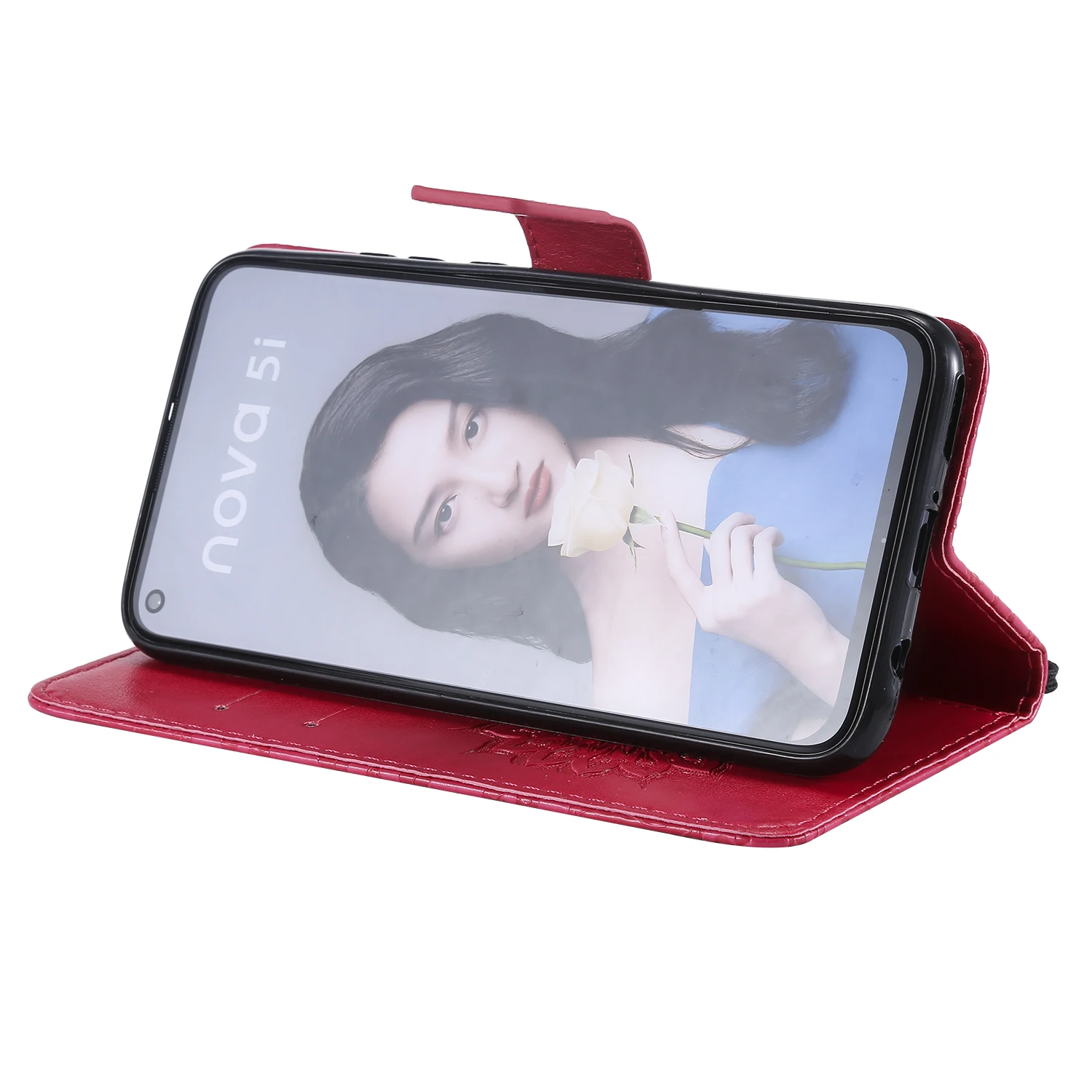 Flip Wallet Case For Huawei P20 lite Pro P30 Pro Lite Leather Phone Case For P Smart P9 P8 lite P10 Plus Wallet Case 3D Flower