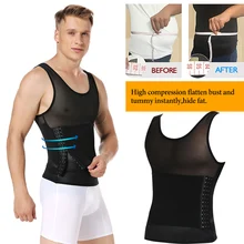 Мужской корсет для похудения облегающий Жилет Корректирующее белье Мужской s боди живот для похудения Талия живот корсет