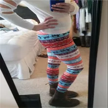 Обтягивающие трикотажные повседневные хлопковые спортивные штаны для бега со снежинками, с высокой талией, цельная модная теплая Женская одежда, зимняя одежда из полиэстера