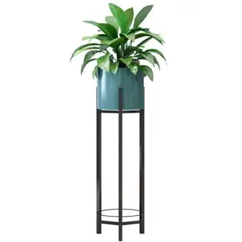 

Flower Frame Nordic Indoor Home Balcony Decoration Storage Shelf Wrought Iron Living Room Simple Flower Pot Plant Rack Green Rad