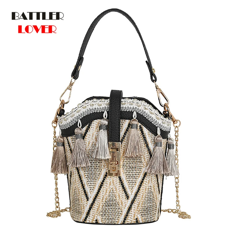 Women's Small Shoulder Bag Fashion Straw Handbag For Female Messenger