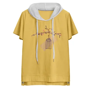 

2020 WOMEN Pure cotton embroidered T-shirt women's short-sleeved shirt summer new fat MM loose large size women's foreign