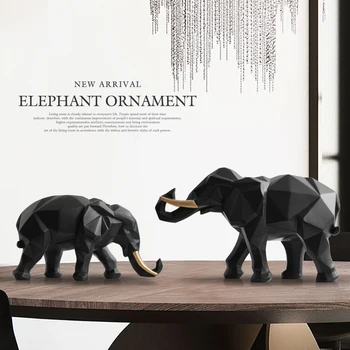 

ELEPHANT FIGURINE 2/SET RESIN FOR HOME OFFICE HOTEL DECORATION TABLETOP ANIMAL MODERN CRAFT INDIA WHITE ELEPHANT STATUE DECOR
