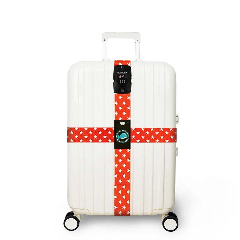 Три цифры пароль багажный ремень поперечный ремень Регулируемый дорожный аксессуар лента для чемодана чемодан с быстроразъемным - Цвет: H4