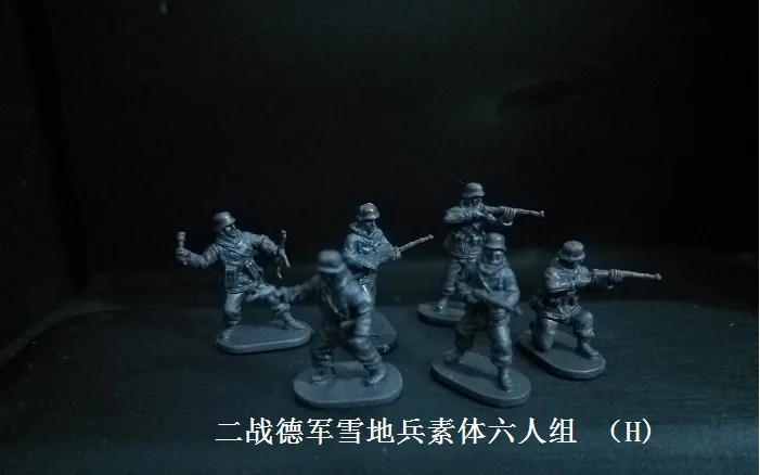 

super mini 1/72 pvc figure Model ww2 germman winter soldiers 6pcs/set